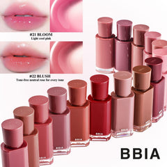 BBIA Glow Tint on lips showcasing glossy finish and smooth texture