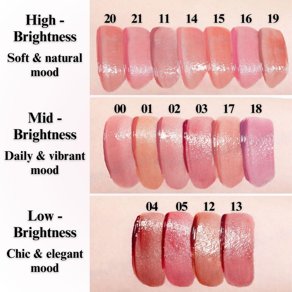 BBIA Glow Tint transfer proof gloss with minimal transfer shown