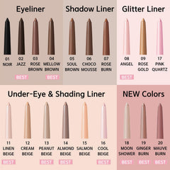 BBIA Last Auto Gel Eyeliner glitter-shadow cap shows gentle blend and sparkle.