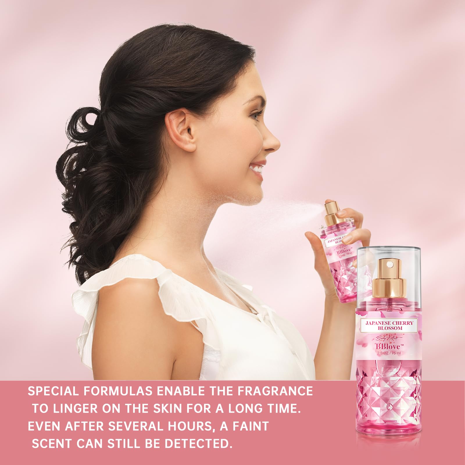BBlove aroma cerezo japonés en spray para uso diario.