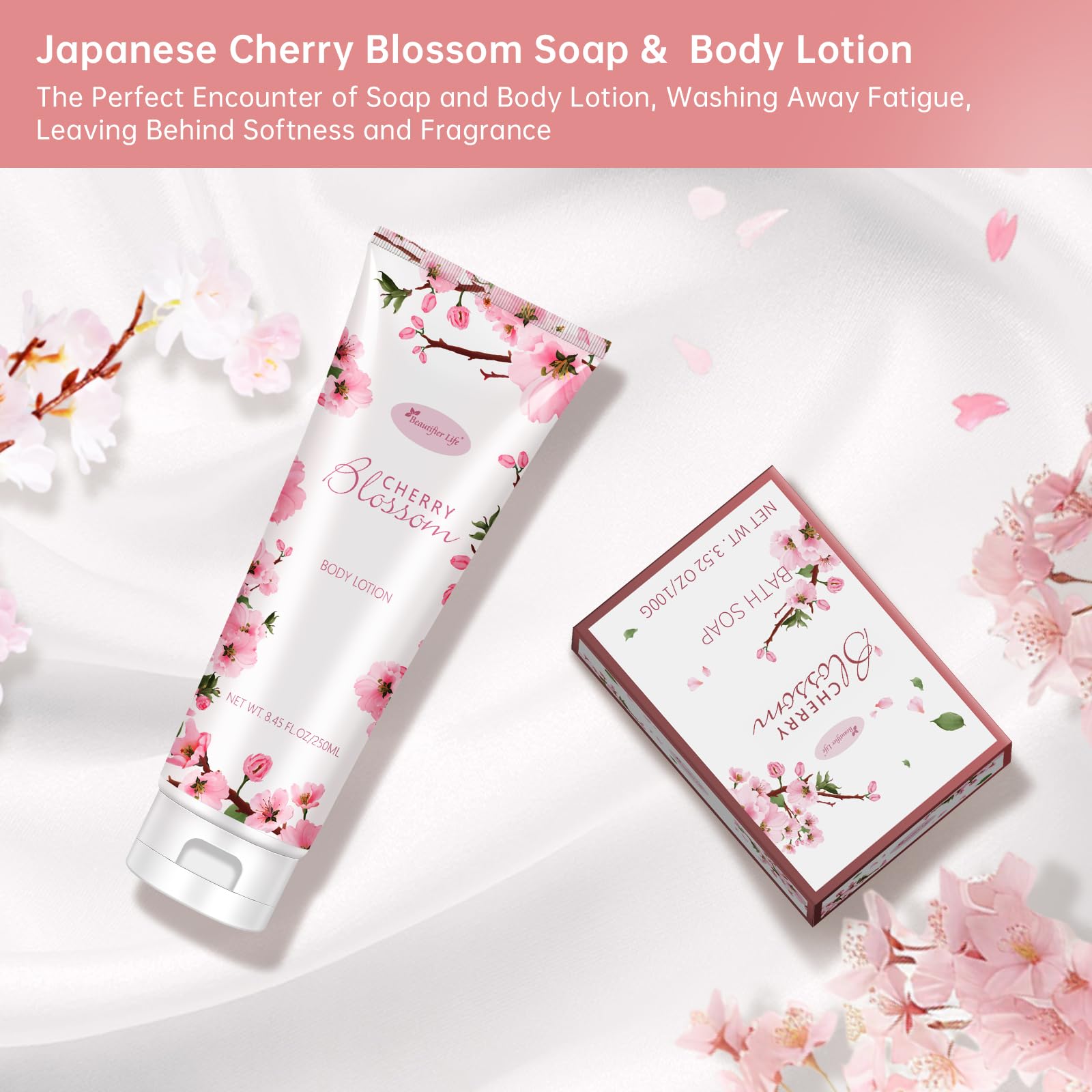 BBlove Japanese Cherry Blossom Bath Bombs fizzing with aroma
