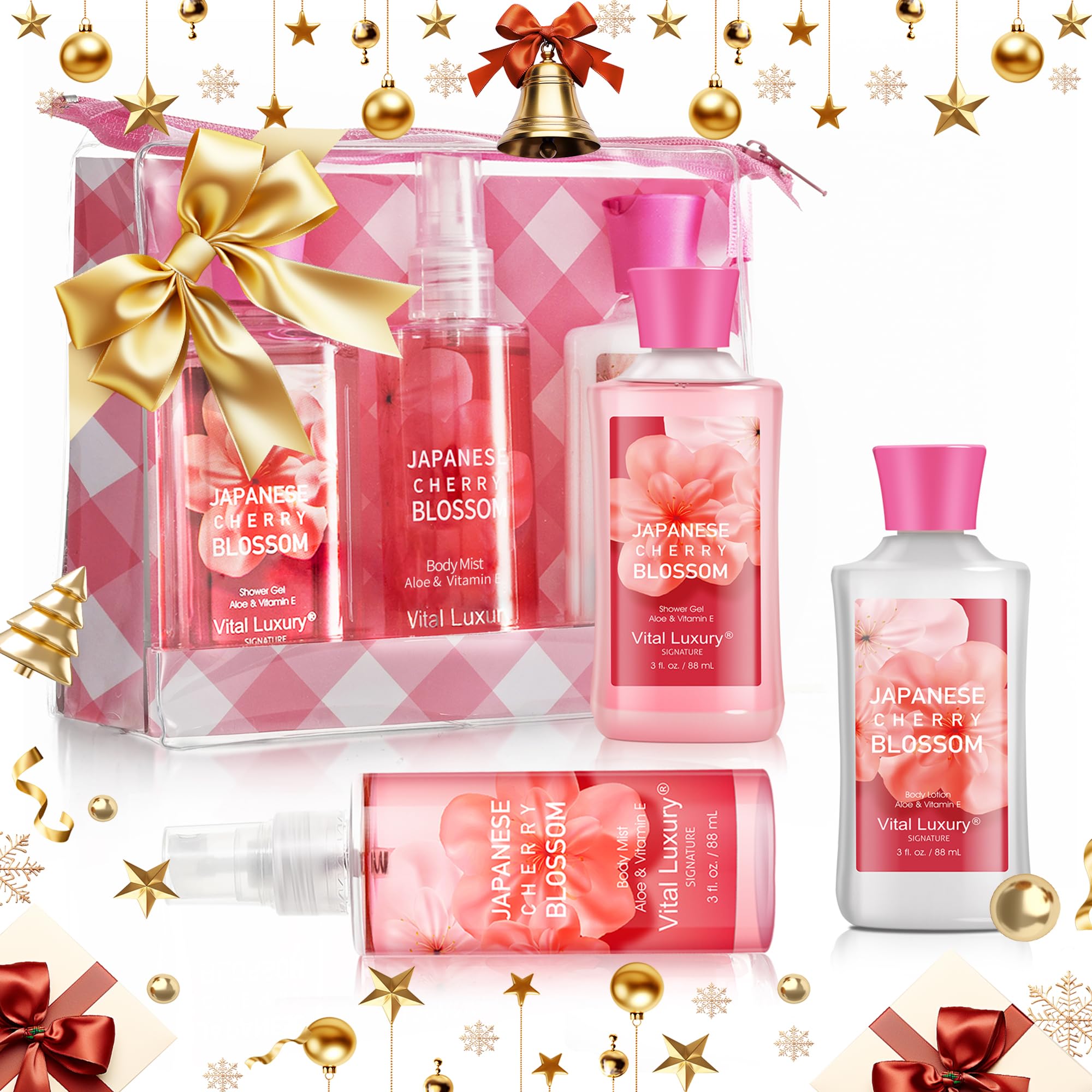 BBlove Japanese Cherry Blossom Body Lotion travel-size bottle for hydrating skin.
