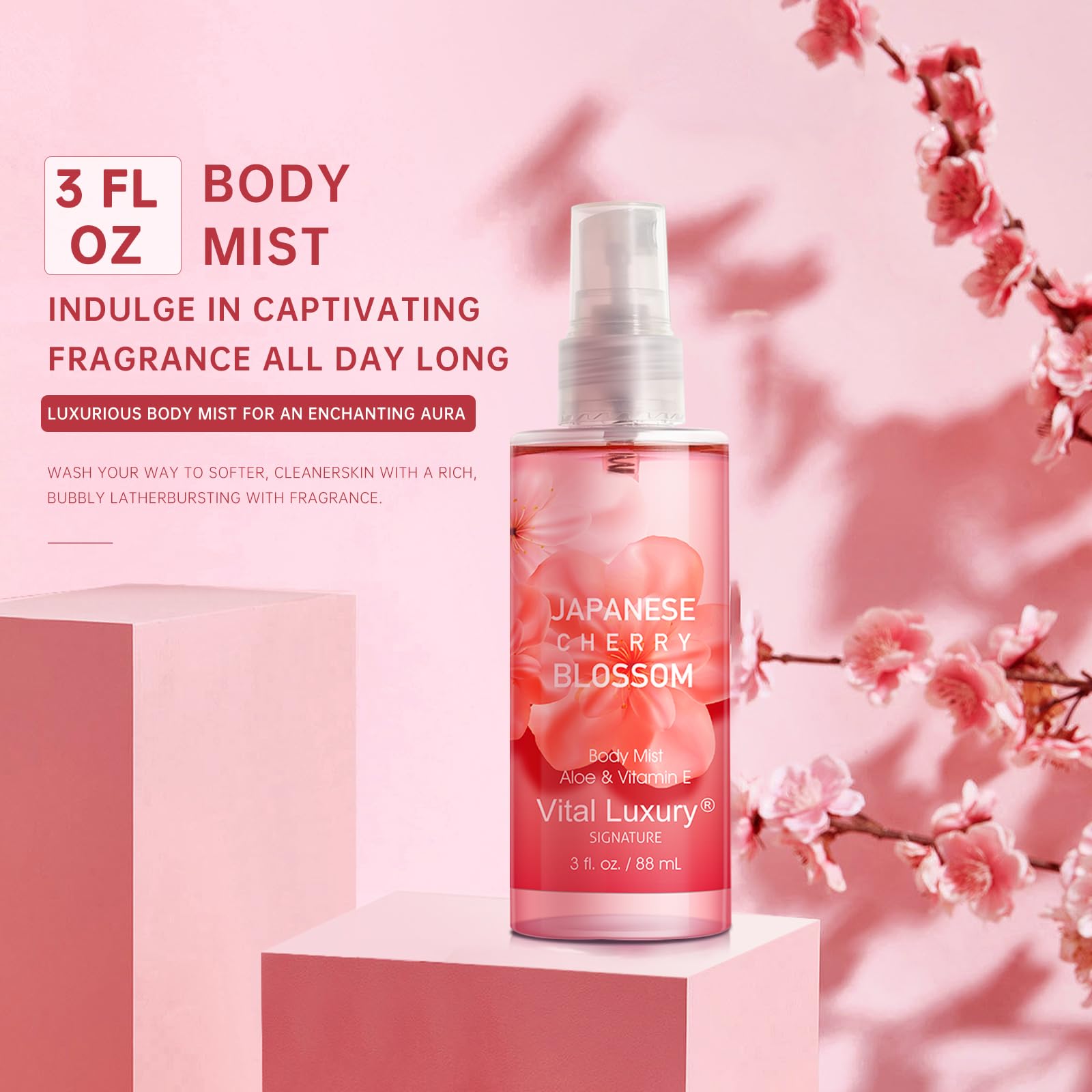 BBlove Cherry Blossom Packaging Display with premium branding and seasonal gift appeal.