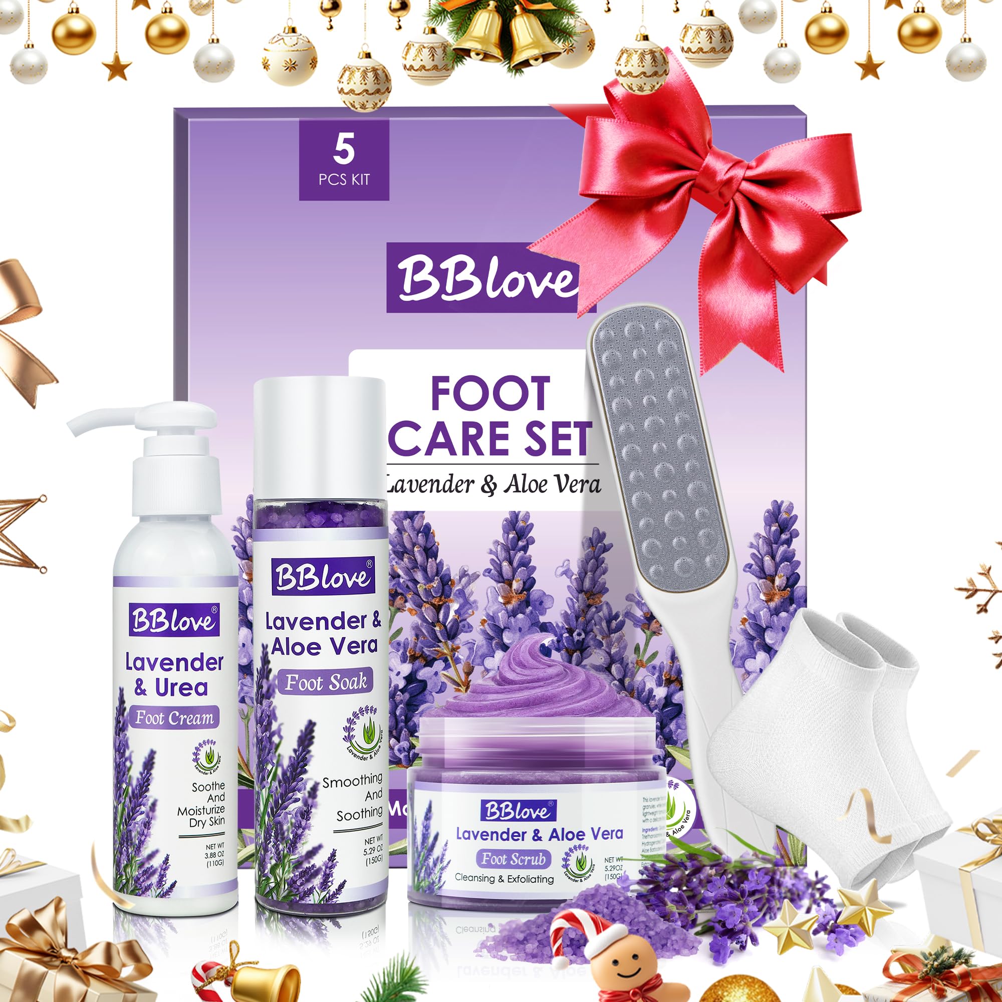 BBlove Lavender Foot Soak Bath Salts nourish tired feet and soften skin.