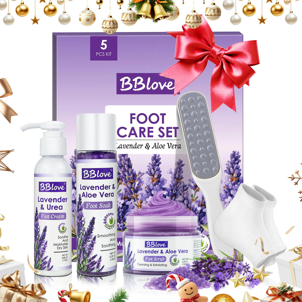 BBlove Lavender Foot Soak Bath Salts nourish tired feet and soften skin.