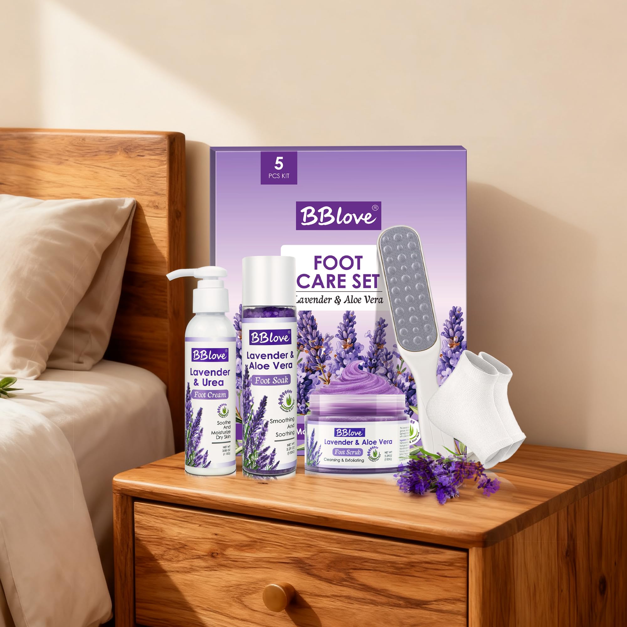 BBlove Lavender Oil soothes skin while supporting spa-like relaxation.
