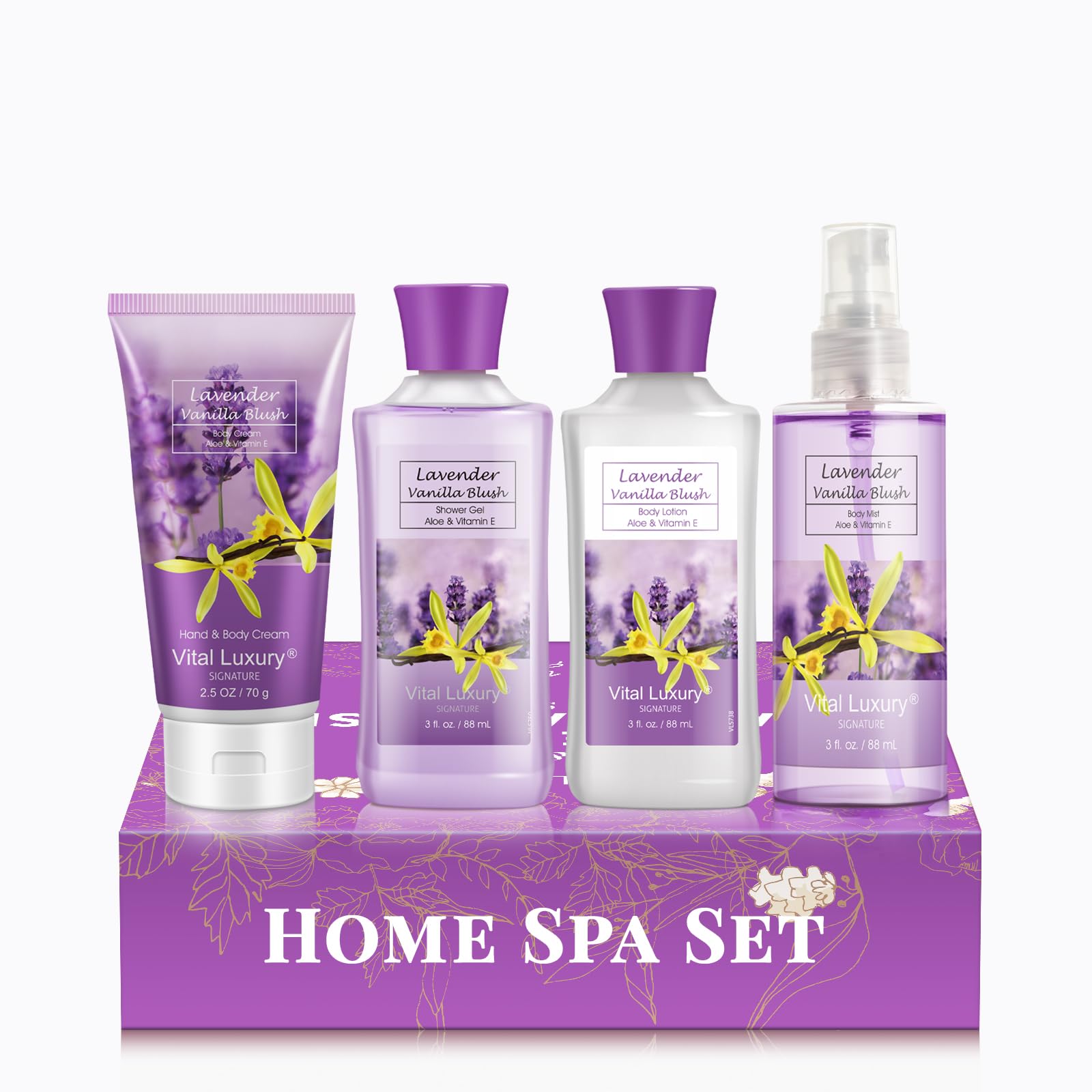 BBlove Lavender Vanilla Blush shower gel 3oz for refreshing morning routine.