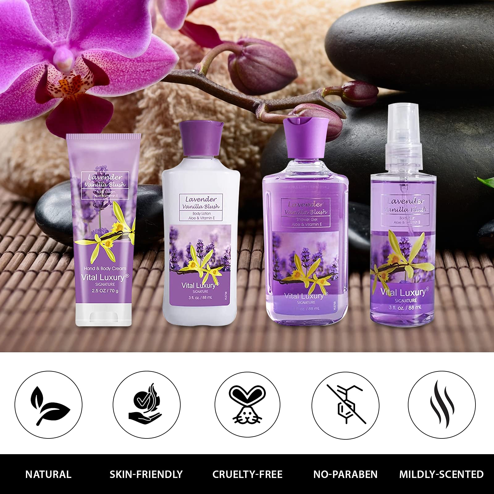 BBlove travel-size 3oz set fits for on-the-go pampering.