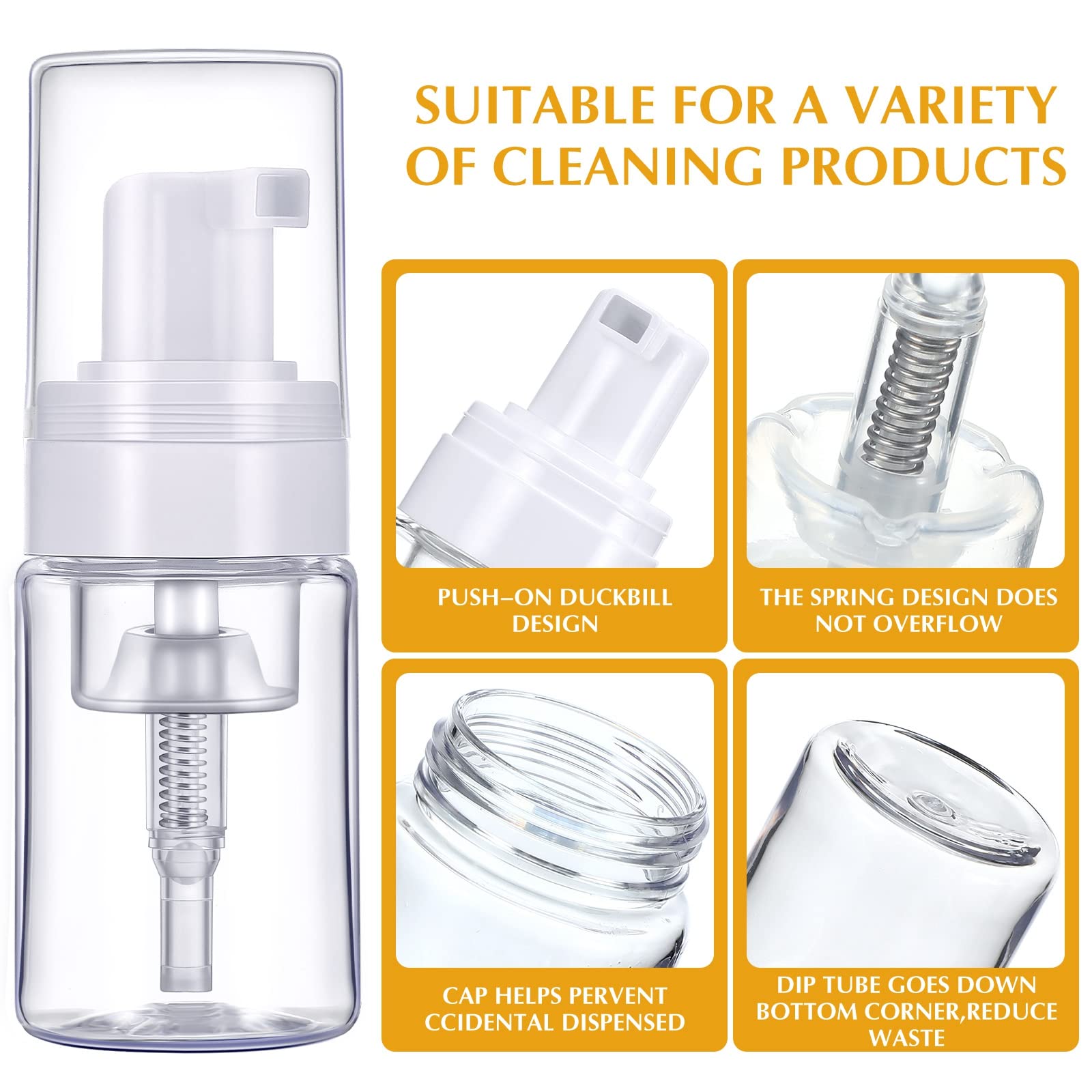 BBTO cosmetics foam dispenser pack promotes mess-free refills and easy portion control.