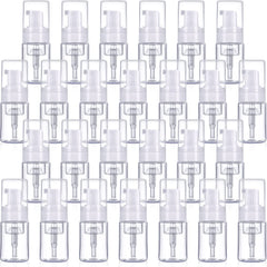 BBTO foam dispenser 30ml clear bottle for travel-friendly liquid packaging and easy visibility.