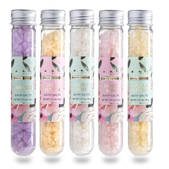 B.C. Beauty Concepts Vanilla Almond aromatherapy bath salts soothe tension and elevate mood during bath rituals.