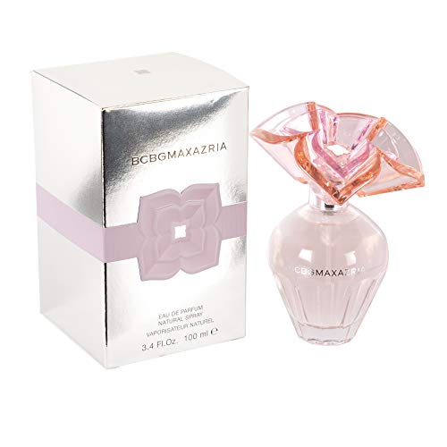 BCBGMAXAZRIA Classic EDP label detail shows branding and notes