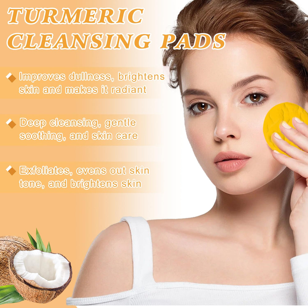 BCBU turmeric cleansing pads closeup shows soft exfoliation for gentle cleansing.