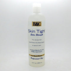 B&C Skin Tight bottle with pump for easy application and razor bump relief.