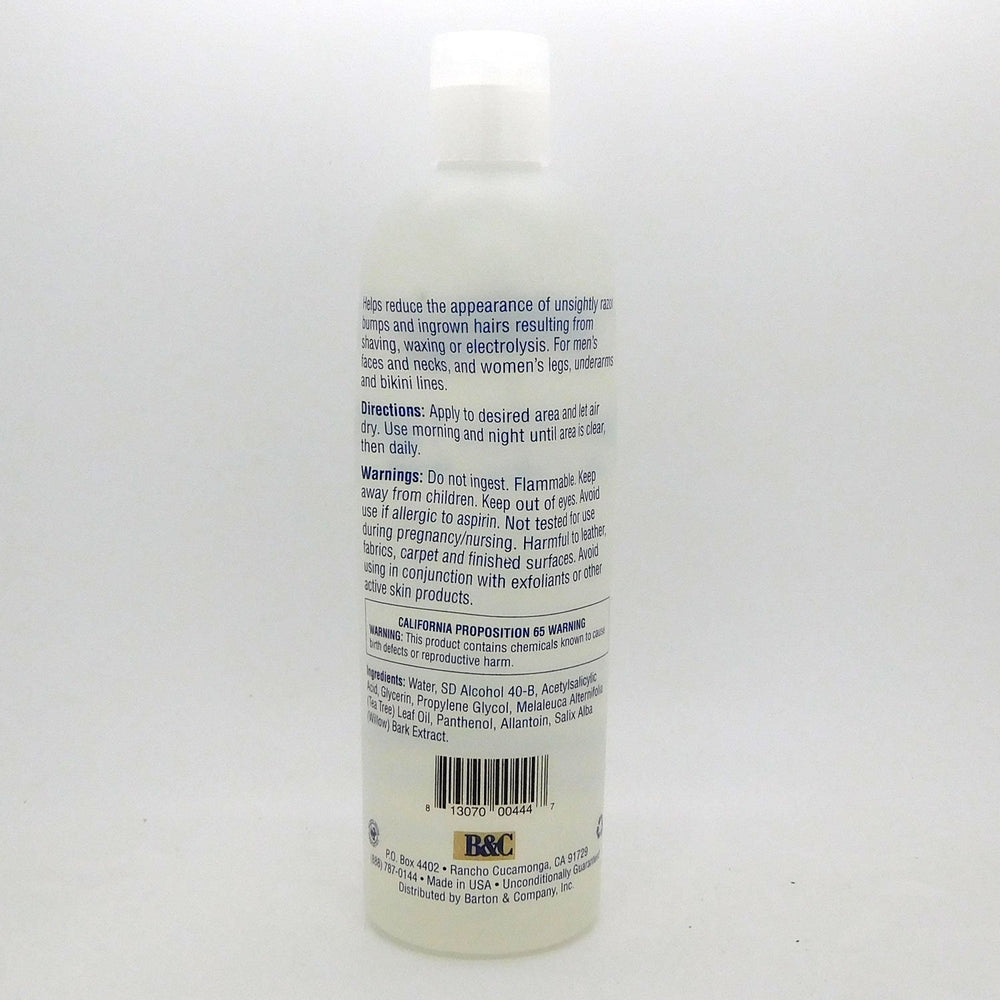 B&C Skin Tight razor bumps application demonstrates targeted use for ingrown hair prevention.
