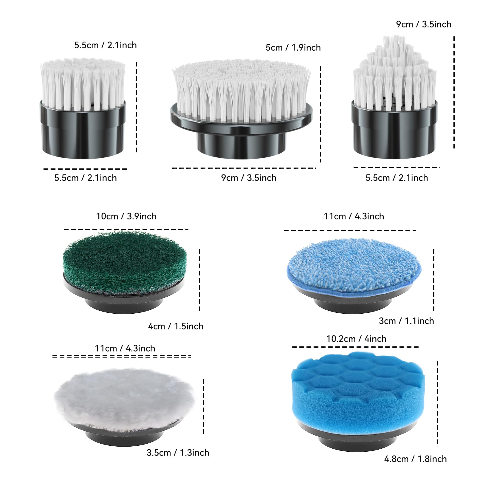 BCQDOL corner brush targets grout and edges for precise cleaning.