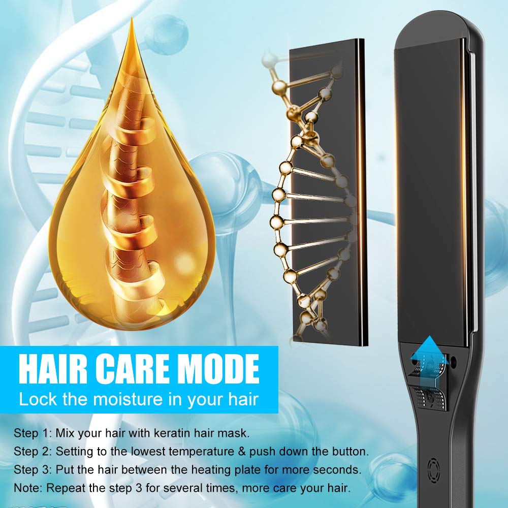 Bcway titanium flat iron anti-static feature with smooth glide