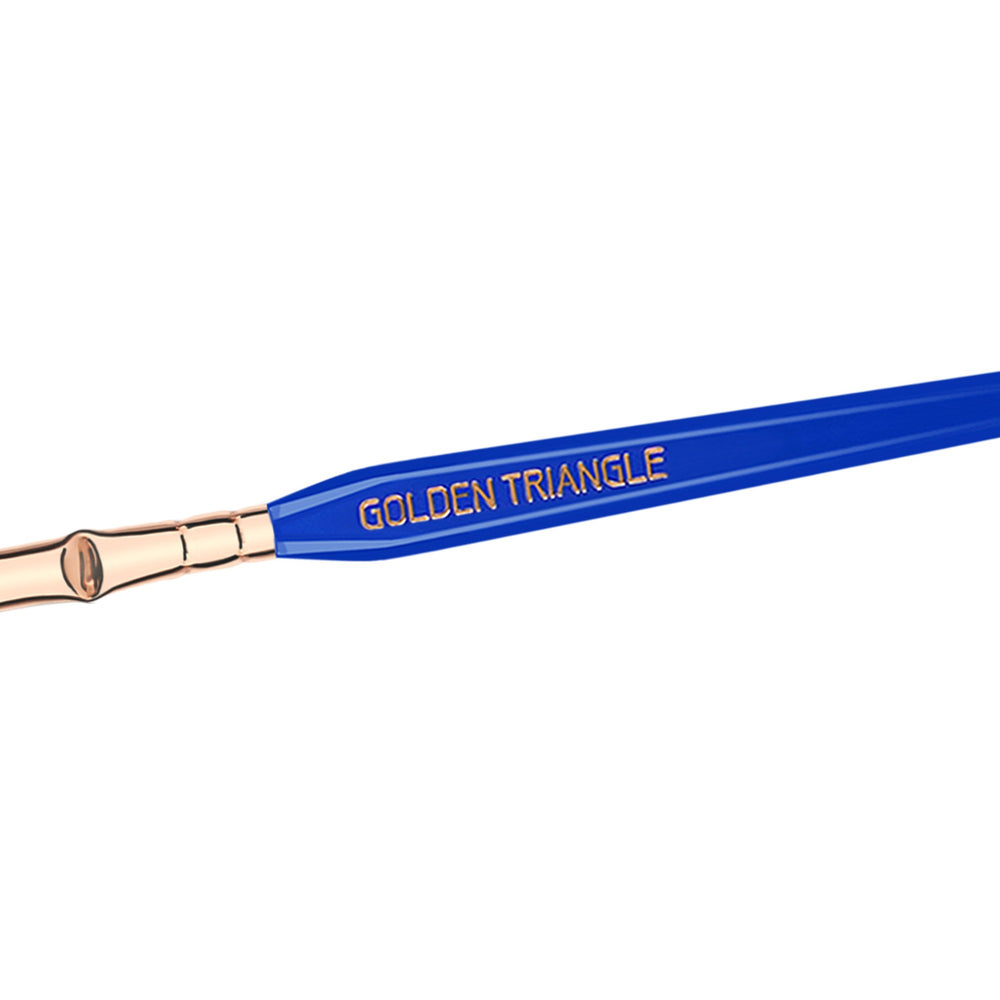 Blue lacquered handle ergonomic grip for steady control