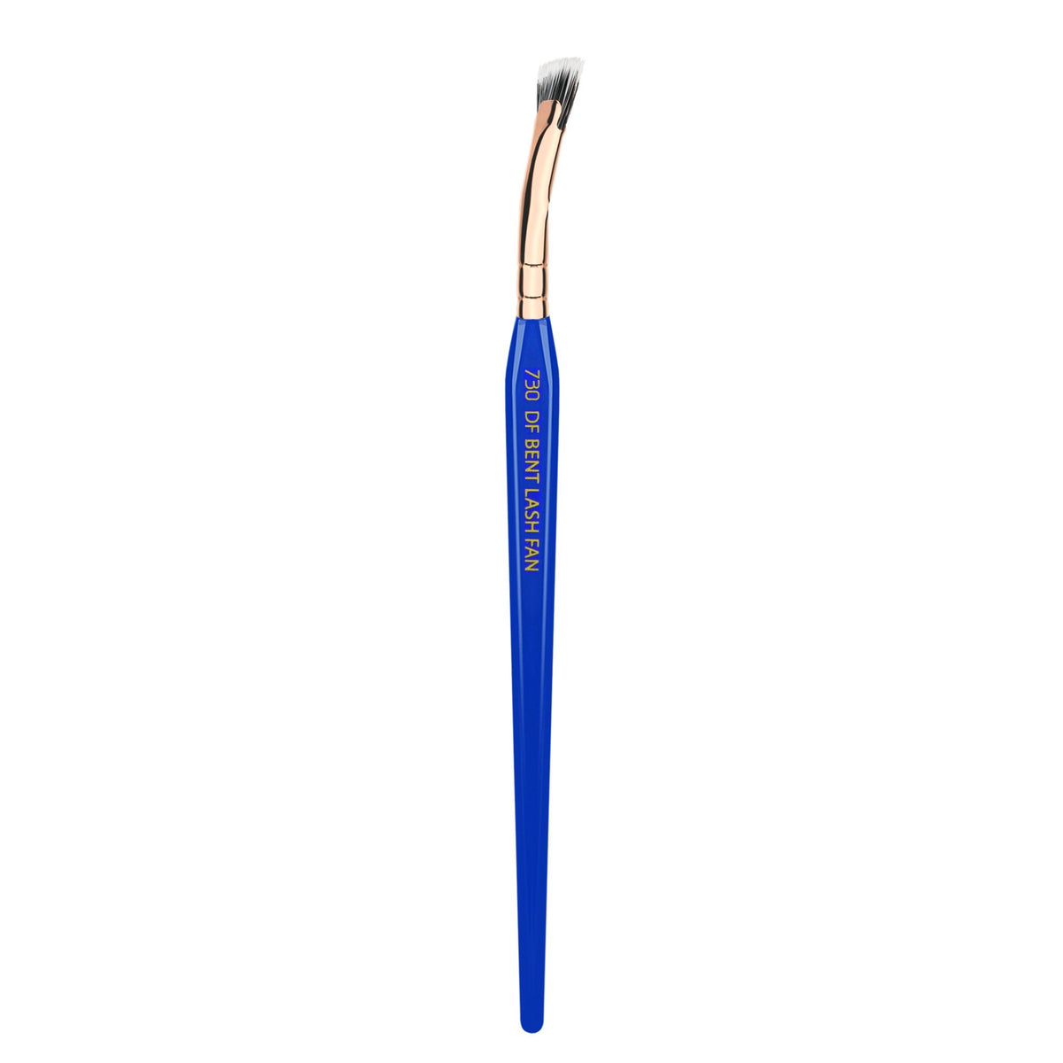 Bdellium Tools Golden Triangle 730 mascara fan with blue handle for precise lash application
