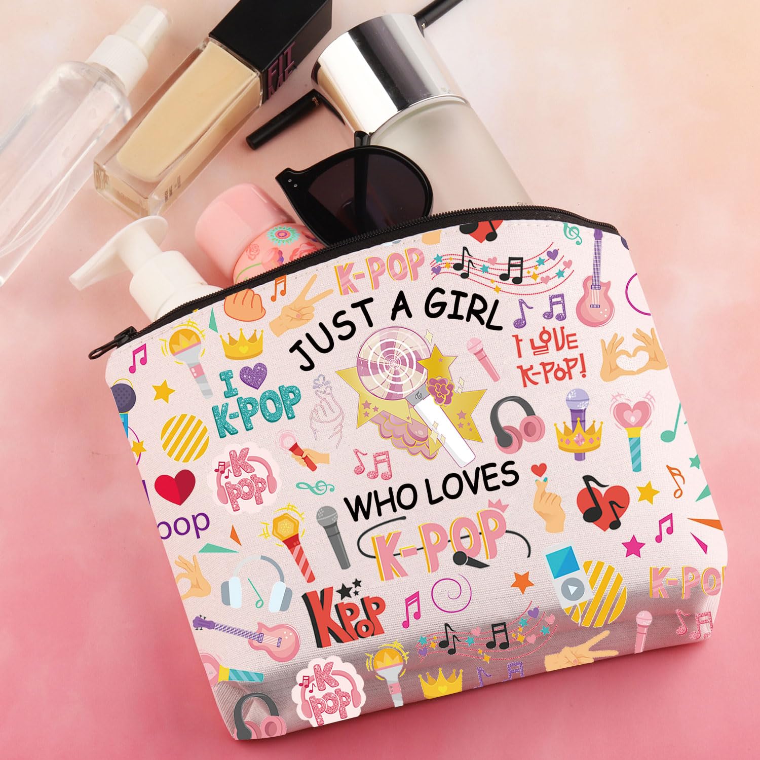 BDPWSS K-Pop cosmetic bag is easy to clean for busy lifestyles