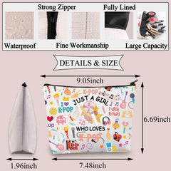 BDPWSS K-Pop makeup bag large capacity fits essential beauty items