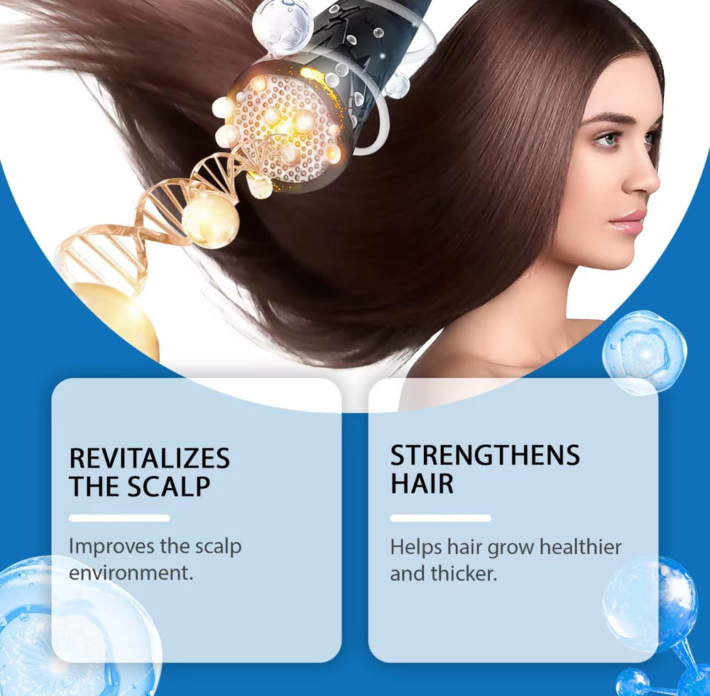 Be Body'Wise roller ball massage on scalp enhances absorption and comfort.