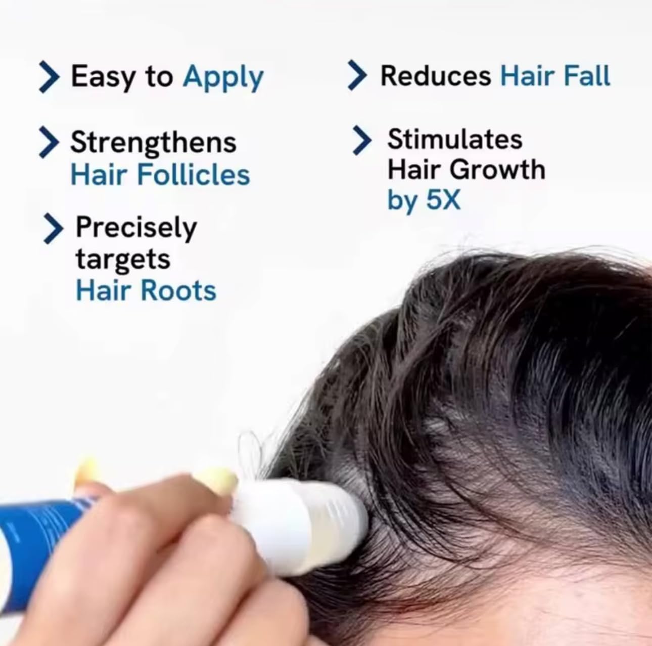 Be BodyWise Rosemary Serum image illustrating versatile use for all hair types.