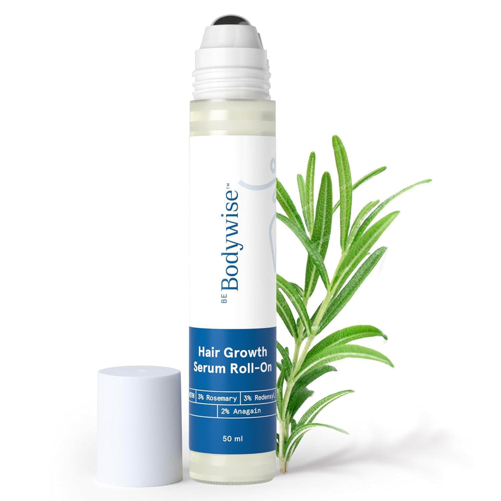Be Bodywise Rosemary Serum Roll-On application on scalp delivers targeted nourishment