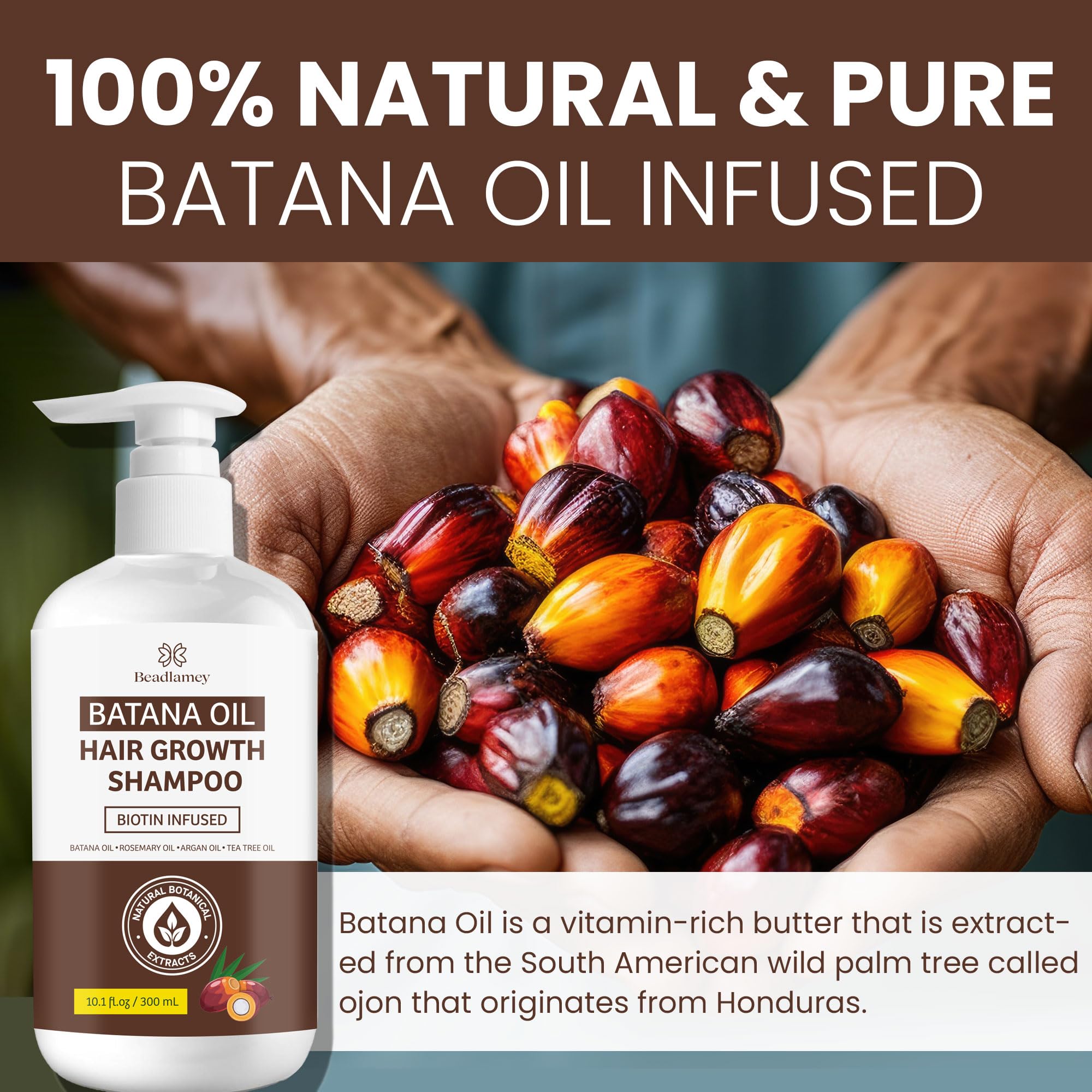 Beadlamey Batana Oil shampoo lather demonstrates density