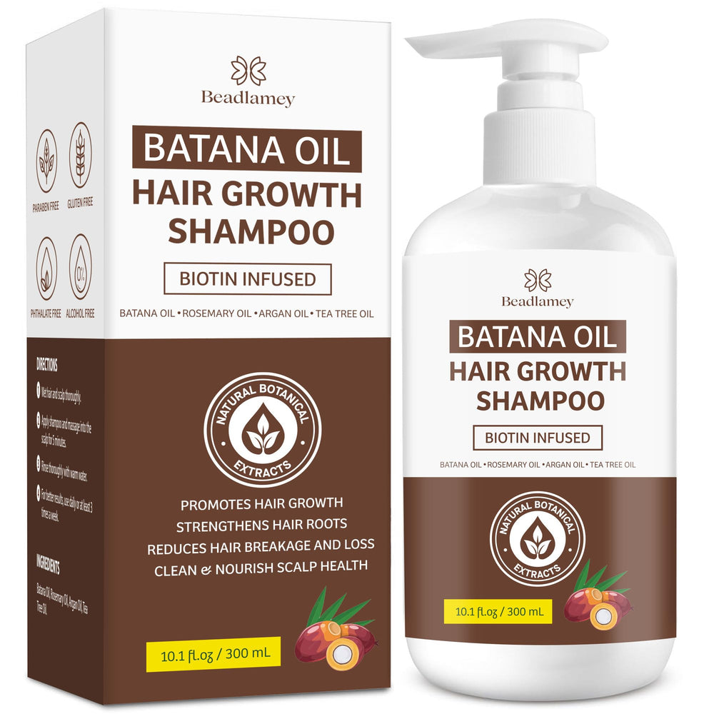 Beadlamey Root Activator Batana Oil bottle shows natural hair support with Batana oil.