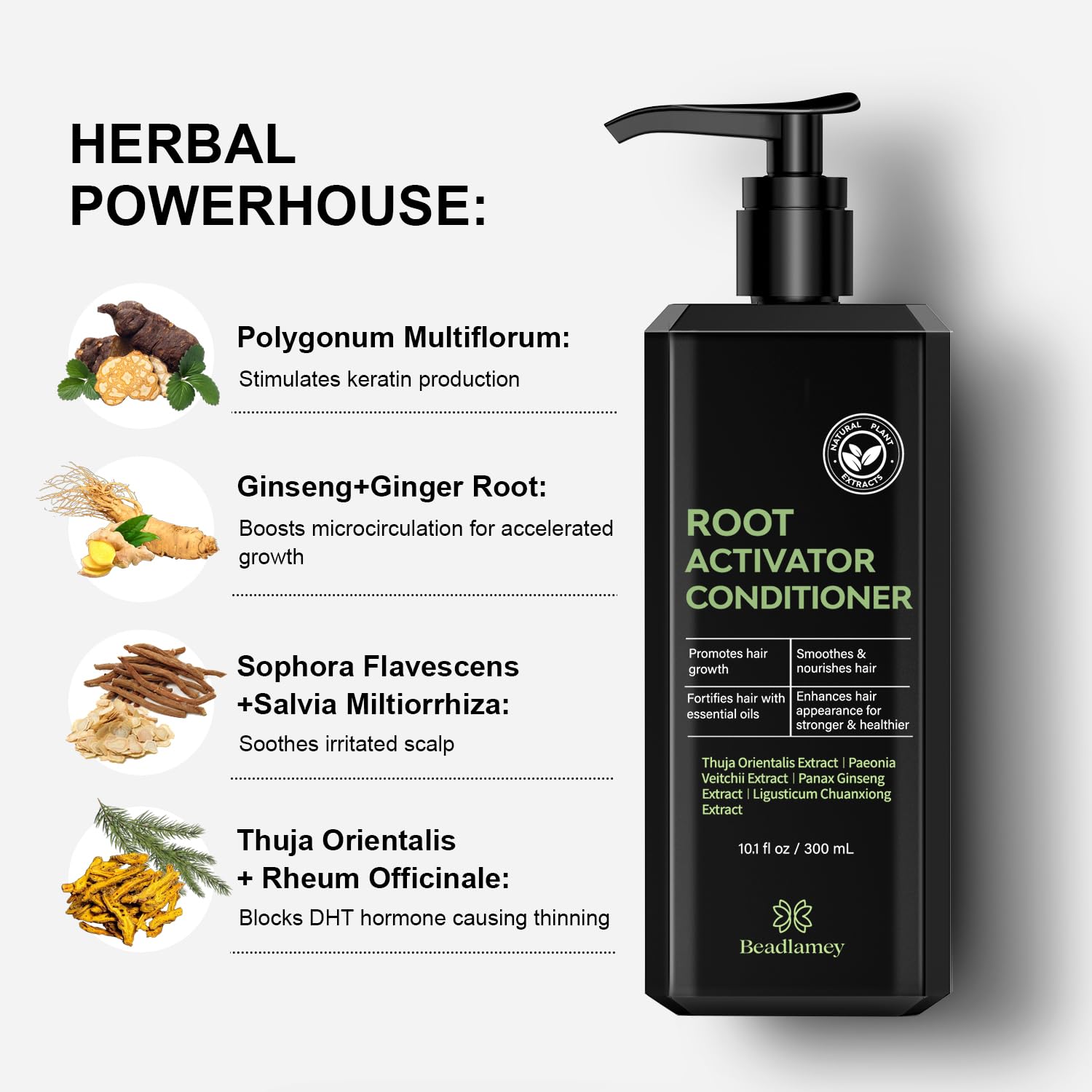 Beadlamey Root Activator Conditioner dispensing pump for easy, even application