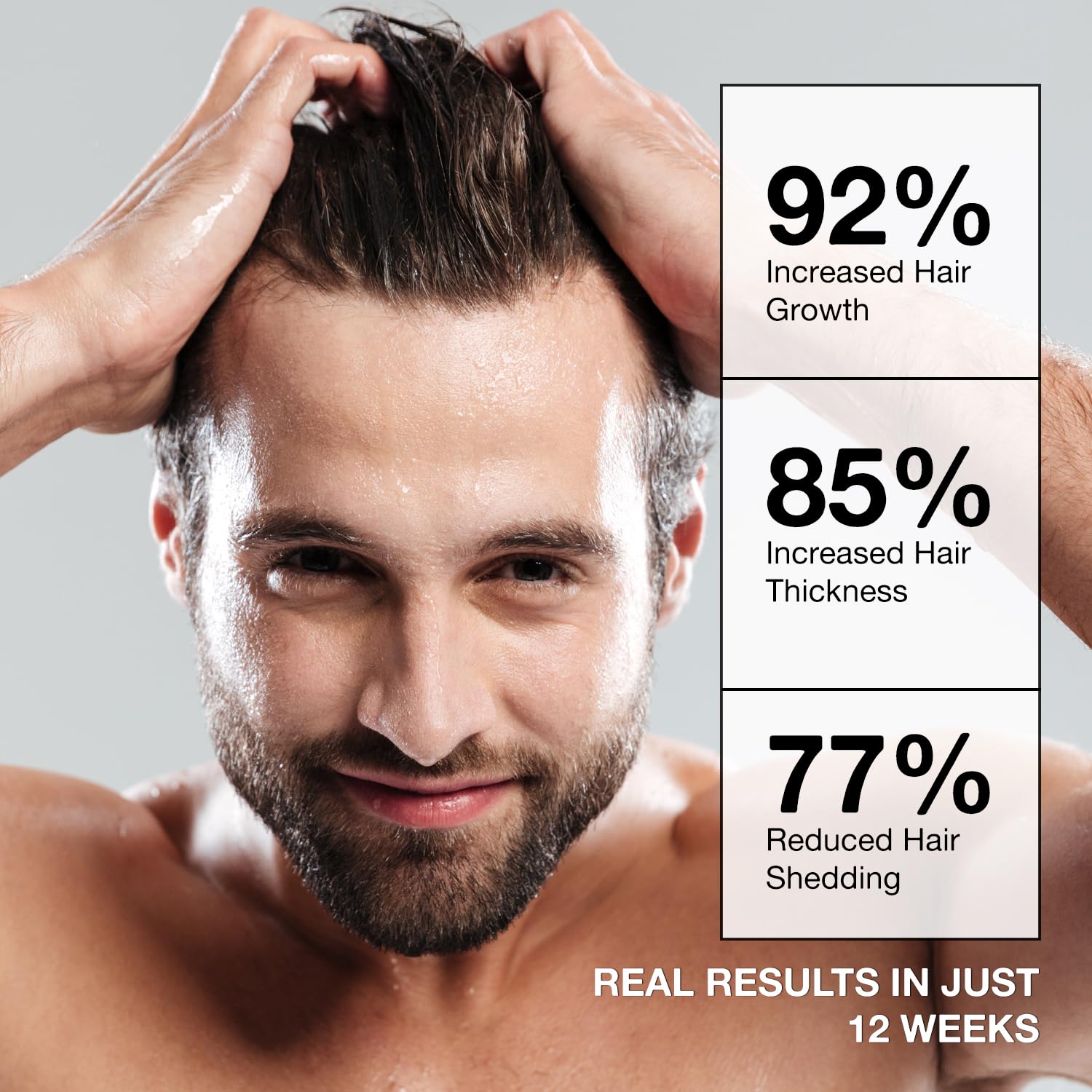 Beadlamey Root Activator Shampoo closeup of ingredients with soothing scalp care.