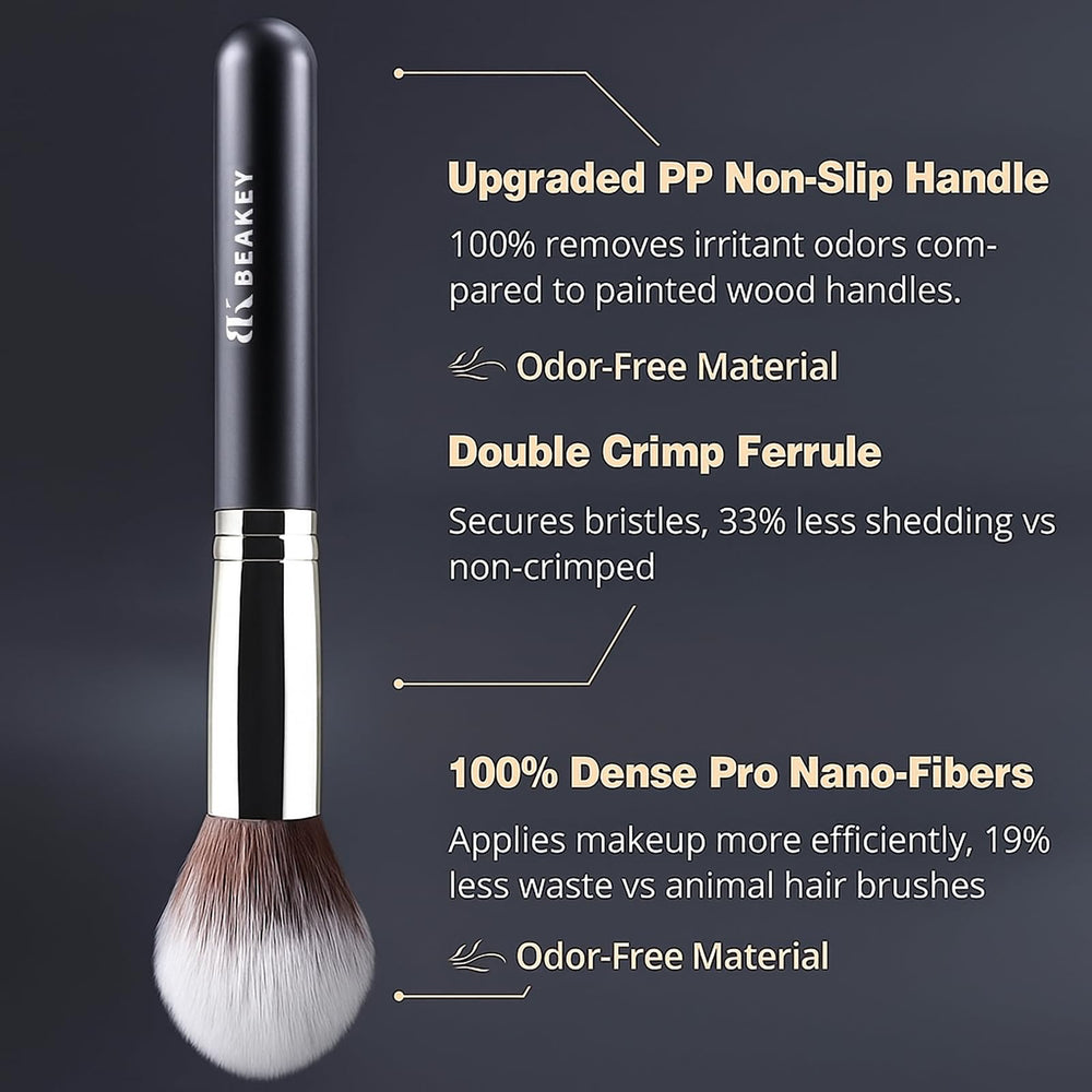 BEAKEY makeup brushes set dries quickly and resists shedding after cleaning.
