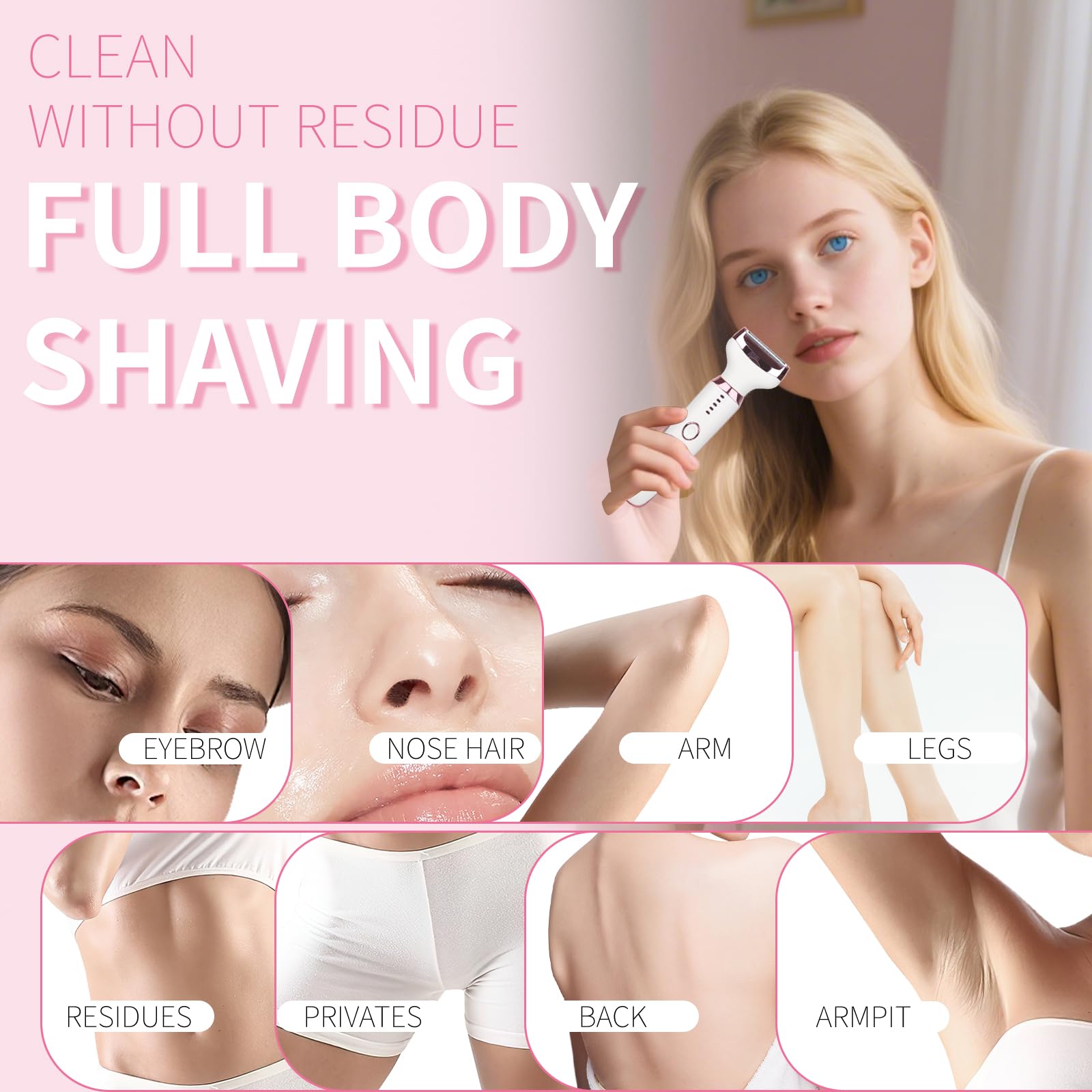 Beanify electric razor front view showcasing sleek design and grip.