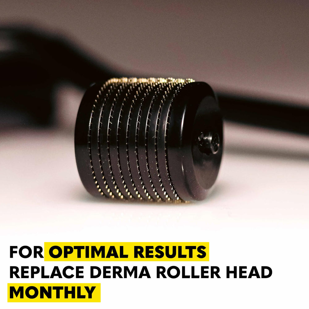 The Beard Club derma roller size and needle comparison image