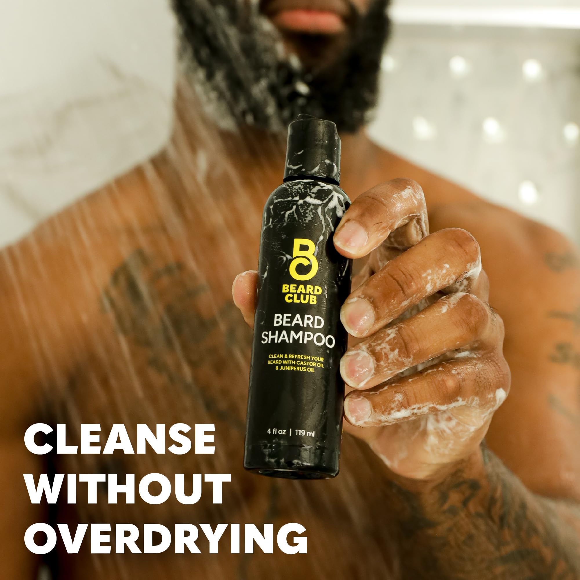The Beard Club Original Premium Beard Shampoo eco-packaging emphasizes premium care with sustainable design.