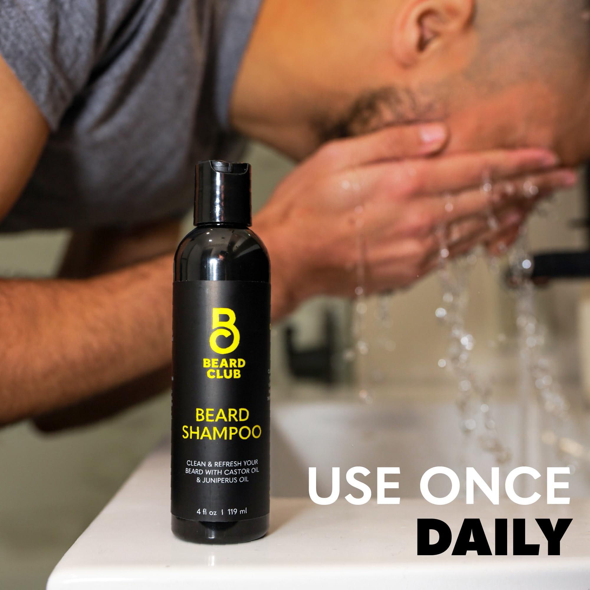 The Beard Club Original Premium Beard Shampoo ethically-cruelty-free packaging signals responsible sourcing.
