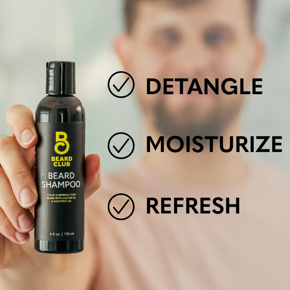 The Beard Club Original Premium Beard Shampoo lather shows thorough cleanse while preserving natural oils.