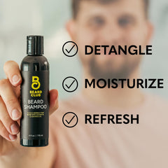 The Beard Club Original Premium Beard Shampoo lather shows thorough cleanse while preserving natural oils.