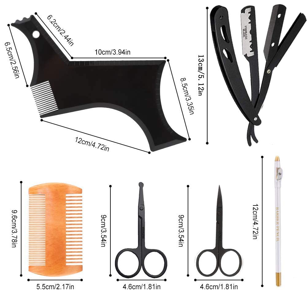 Beard Shaper Kit: beard comb for detangling and shaping a polished look.