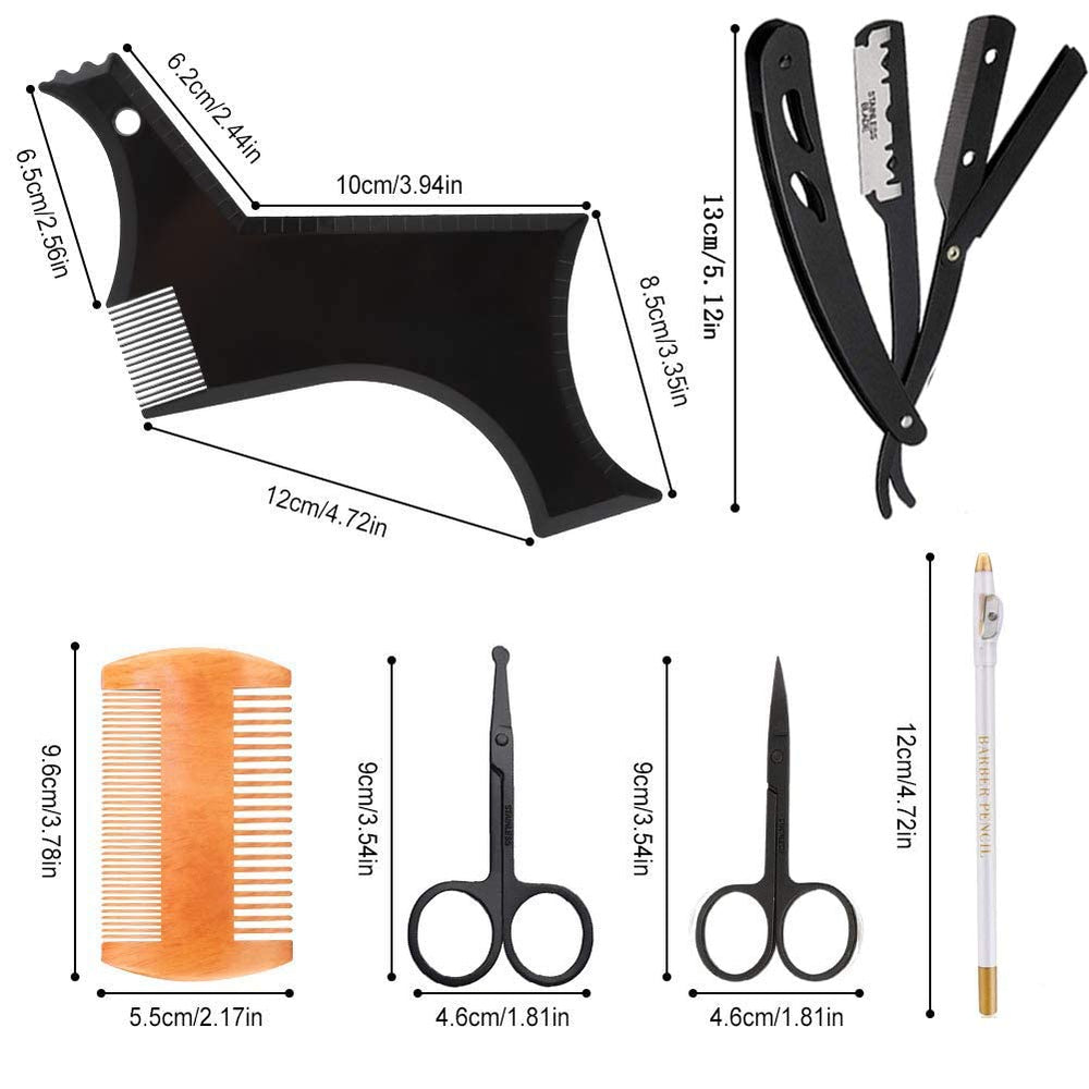 Beard Shaper Kit: beard comb for detangling and shaping a polished look.