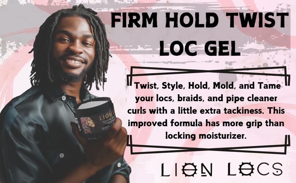 Beard Gains Lion Locs application-dispense demonstrates easy gel application for retwists.