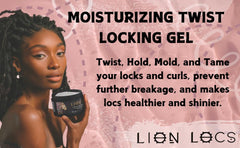 Beard Gains Lion Locs application shot shows easy retwisting for microlocs.