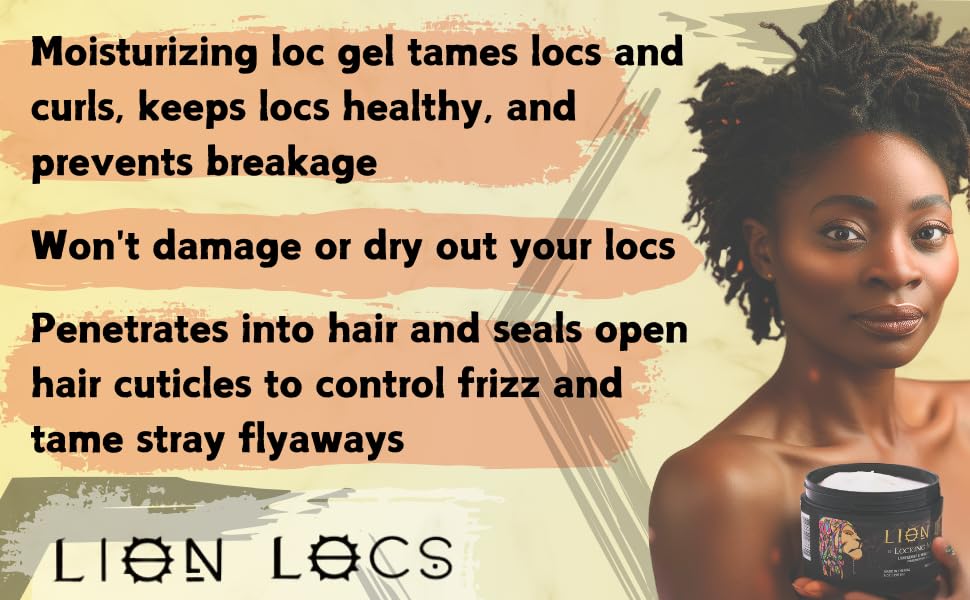 Beard Gains Lion Locs closeup-ingredients focuses on aloe vera and natural oils used.