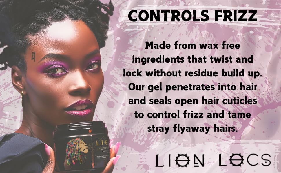 Beard Gains Lion Locs ingredients image highlights aloe vera, argan oil, jojoba oil.