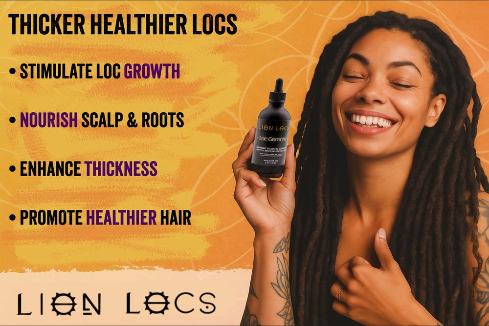 Beard Gains Lion Locs natural ingredients emphasizing gentle hair care benefits.