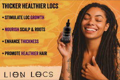 Beard Gains Lion Locs natural ingredients emphasizing gentle hair care benefits.