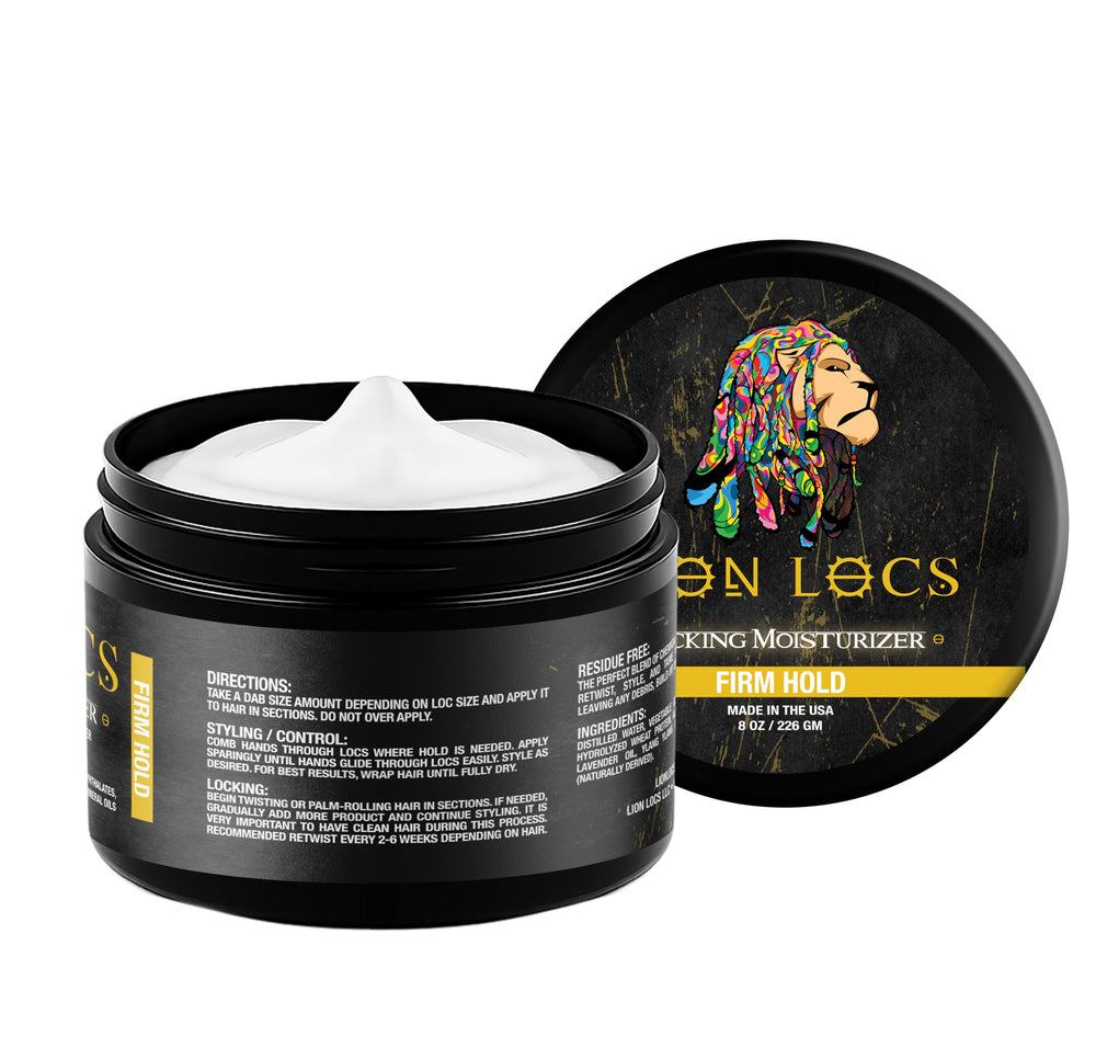 Beard Gains Lion Locs packaging-view captures compact 8oz tube ideal for travel.