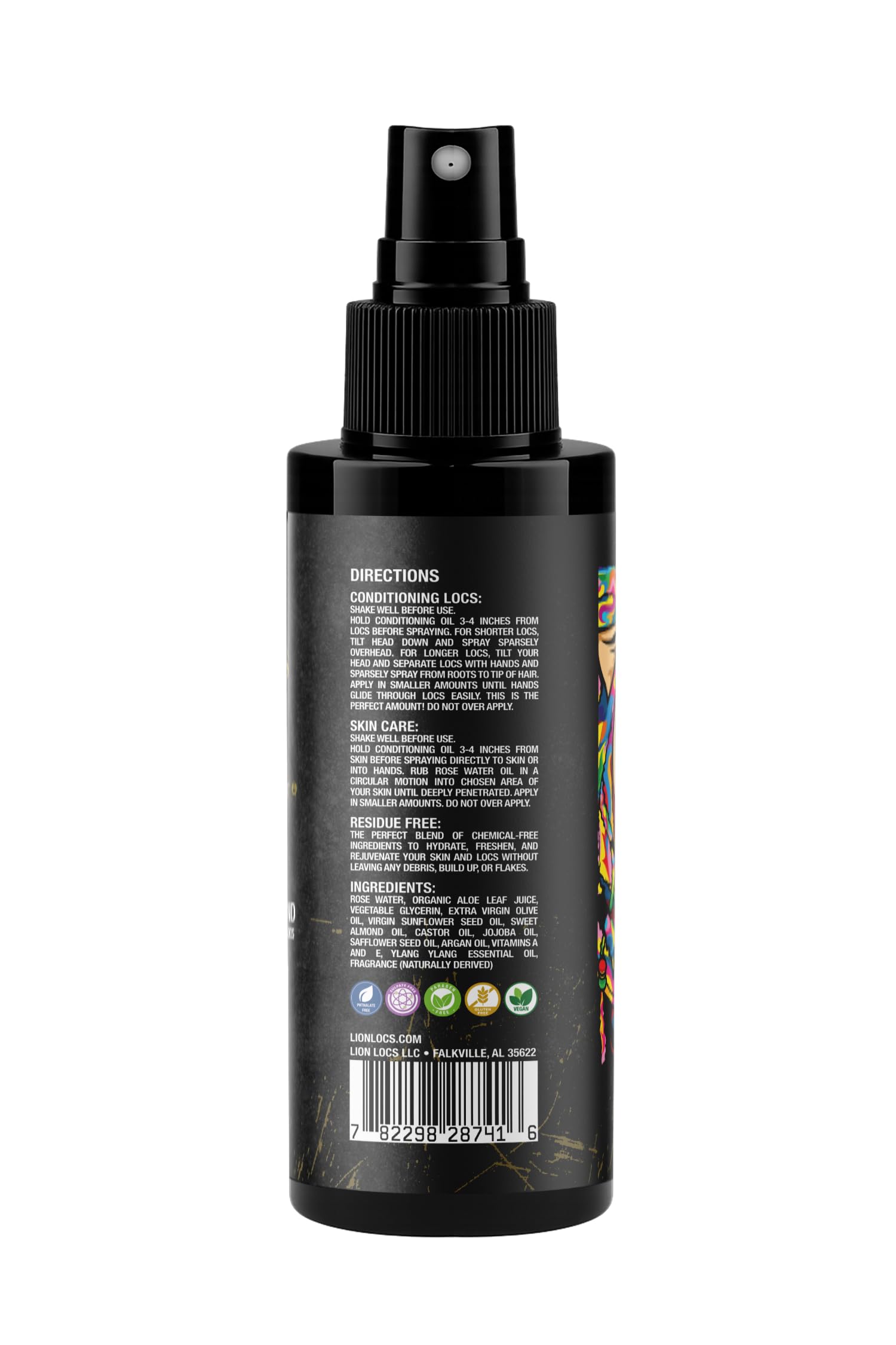 Beard Gains Lion Locs Rosewater Spray fits into a simple daily care routine for moisturized locs.