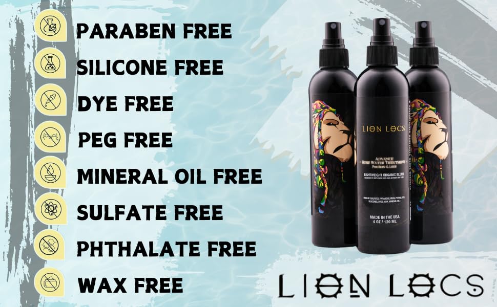 Beard Gains Lion Locs Rosewater Spray features a lightweight, non-greasy formula for daily use.